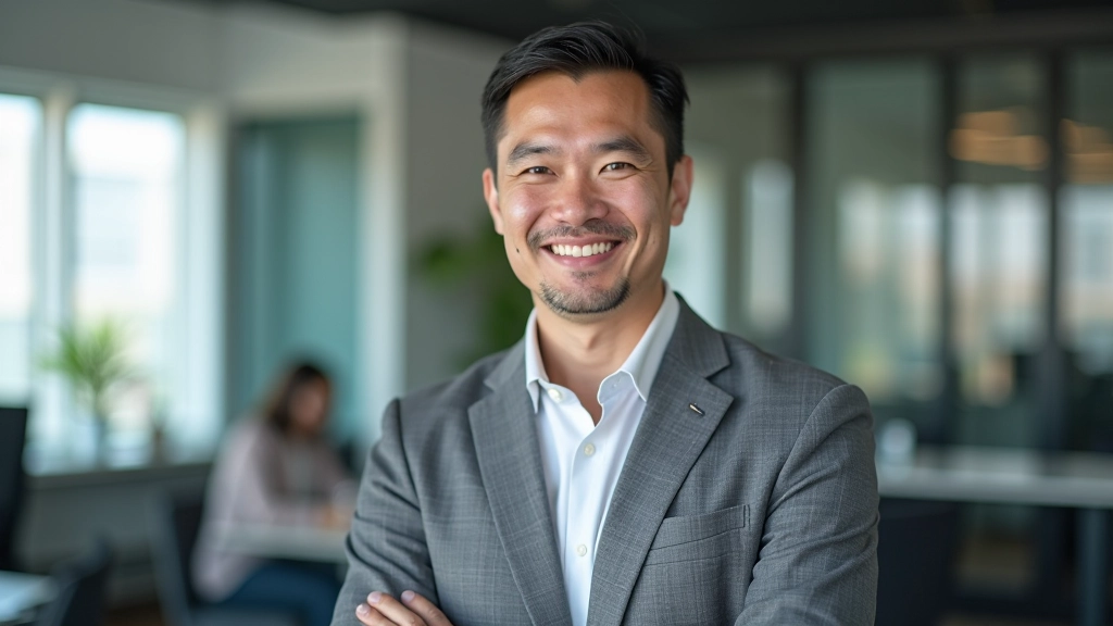 Male workplace culture specialist with thoughtful expression in professional setting