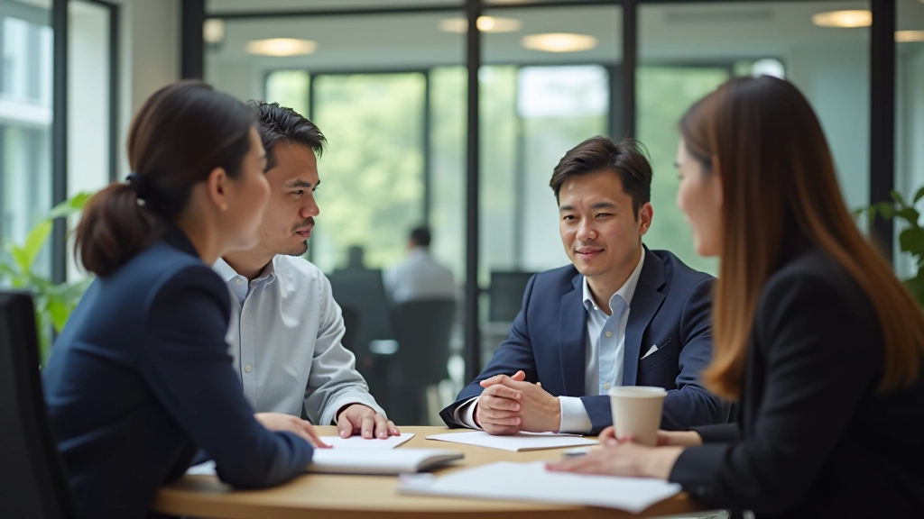 Team collaborating in modern office