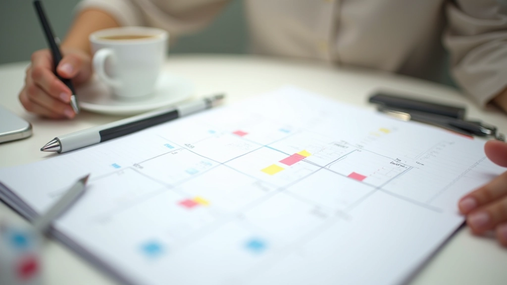 Calendar showing blocked time slots and quiet hours scheduled throughout the week